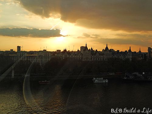 London Eye at Sunset Visit @ BandBBuildALife.com