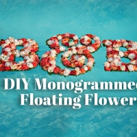 DIY Floating Floral Monogram