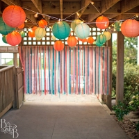 A Ribbon Backdrop that's Destination Wedding Approved